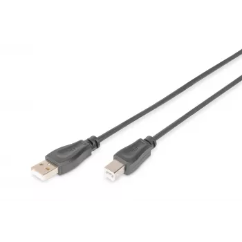 Digitus ASSMANN - USB Cable - USB Type A, 4-pin (M) - USB Type B, 4-pin (M) - 1 m (USB / Hi-Speed USB) - Black (AK-300105-010-S)
