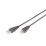 Digitus ASSMANN - USB Cable - USB Type A, 4-pin (M) - USB Type B, 4-pin (M) - 1 m (USB / Hi-Speed USB) - Black (AK-300105-010-S)
