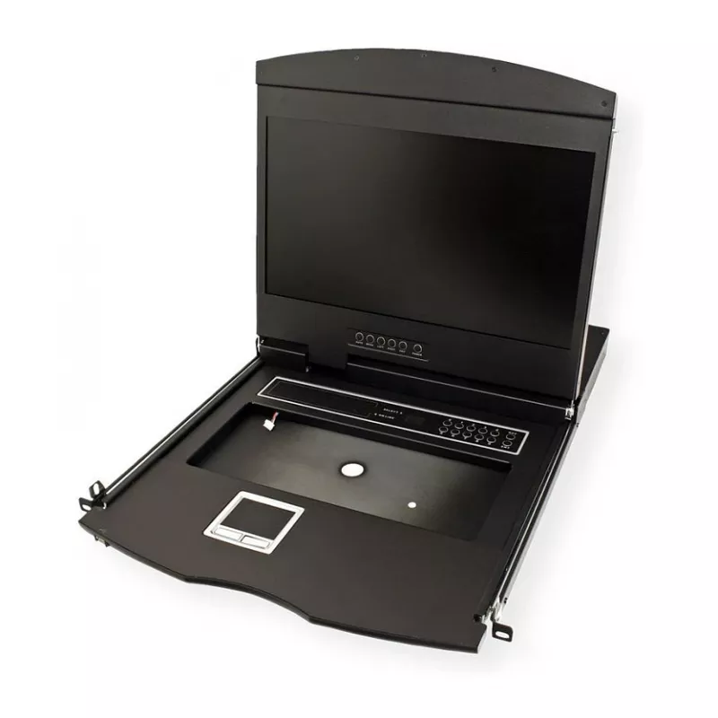 Rack console VALUE 26.99.0123, 17 inch (43.2 cm) LCD, 1280×1024, 1U, French keyboard, black