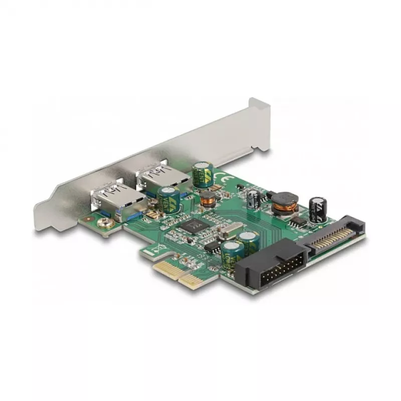 DeLOCK PCI Express x1 Card to 2 x USB 3.2 Gen 1 Type-A + 1 x internal 19 pin header
