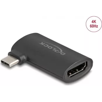 Adapter DELOCK USB Type-C (Stecker) to HDMI (Buchse) DP Alt Mode 4K angled