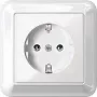 MERTEN SCHUKO-Socket Outlet 16A MEG2301-1219 Thermoplast polar-white with cover plate MEG2 MEG2301-1219 (MEG2301-1219)
