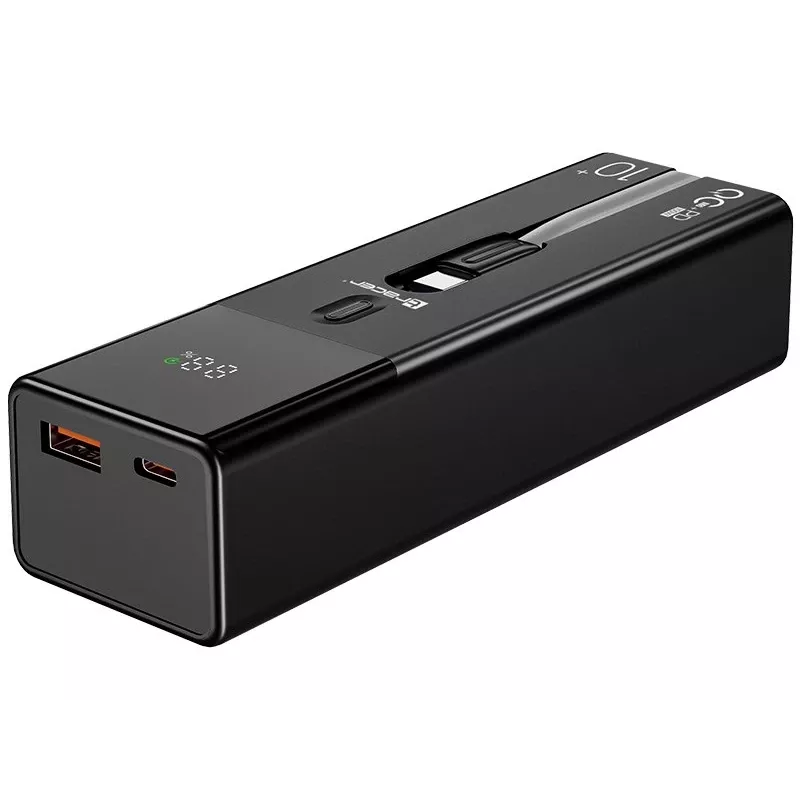 Portable Power Bank TRACER Quant 10000 mAh Li-Ion, PD & QC3.0, 3 ports (2×USB-C, 1×USB-A), 100W, Black