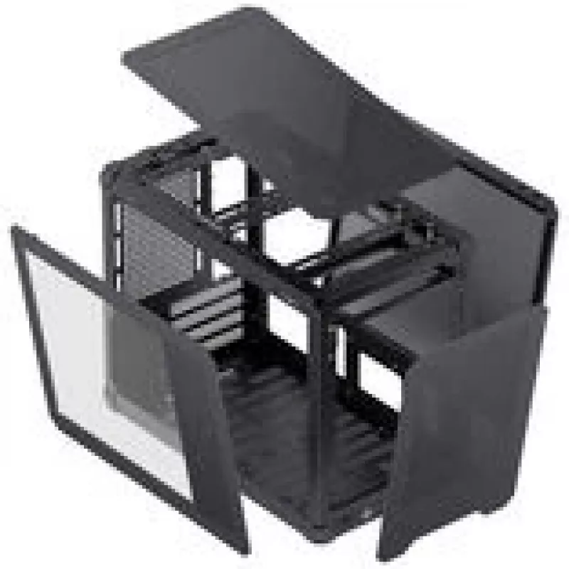 Jonsbo C6 MAX PC Case, Mini Case, Micro-ATX, Tempered Glass - black