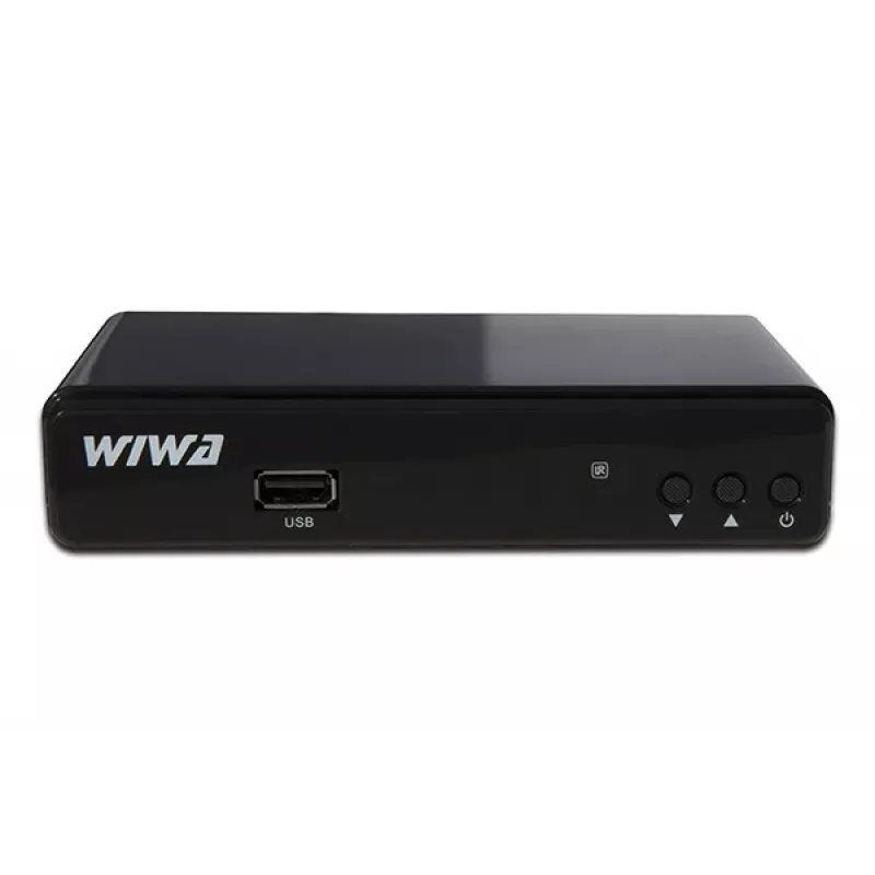 Set-top tuner WIWA 2_275294 H.265 DVB-T/DVB-T2 HD, 1 tuner, 470–860 MHz, HDMI 1.3, USB 2.0, SCART, black