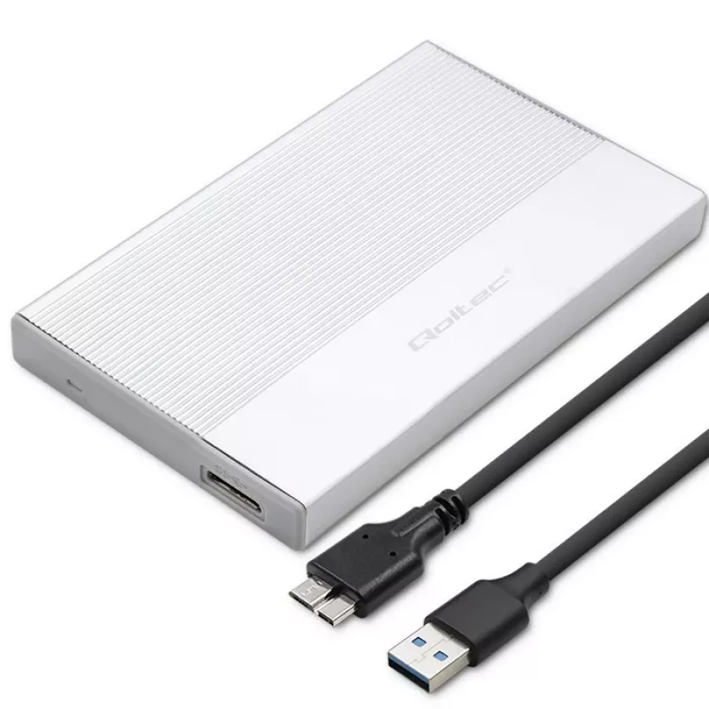 Enclosure for 2.5 inch SATA SSD/HDD QOLTEC 52278 USB 3.0, supports up to 2 TB