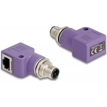 DeLOCK 60679 cable gender changer M12 RJ45 Violet
