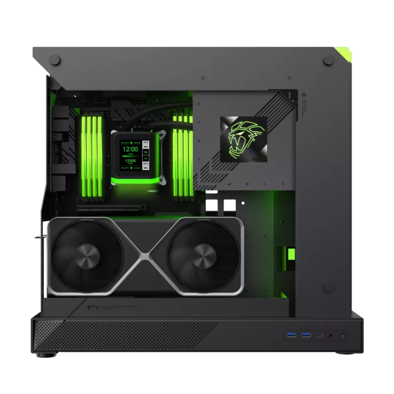 Gamemax Case | BLADE CONCEPT | Black | ATX | Power supply included No