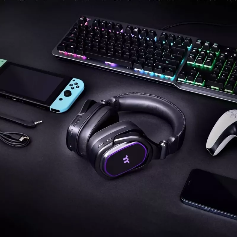 Thermaltake ARGENT H5 RGB, Wireless, Gaming, 20 - 40000 Hz, 412 g, Headphones, Black