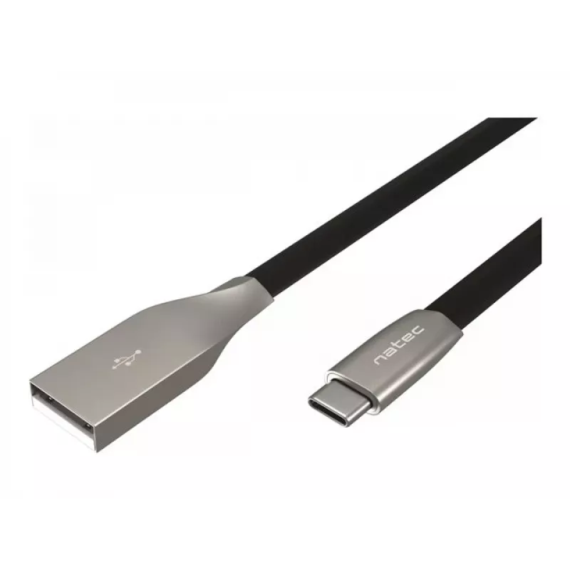 NATEC Cable USB-C/A 2.0 1m prati 1m black metal