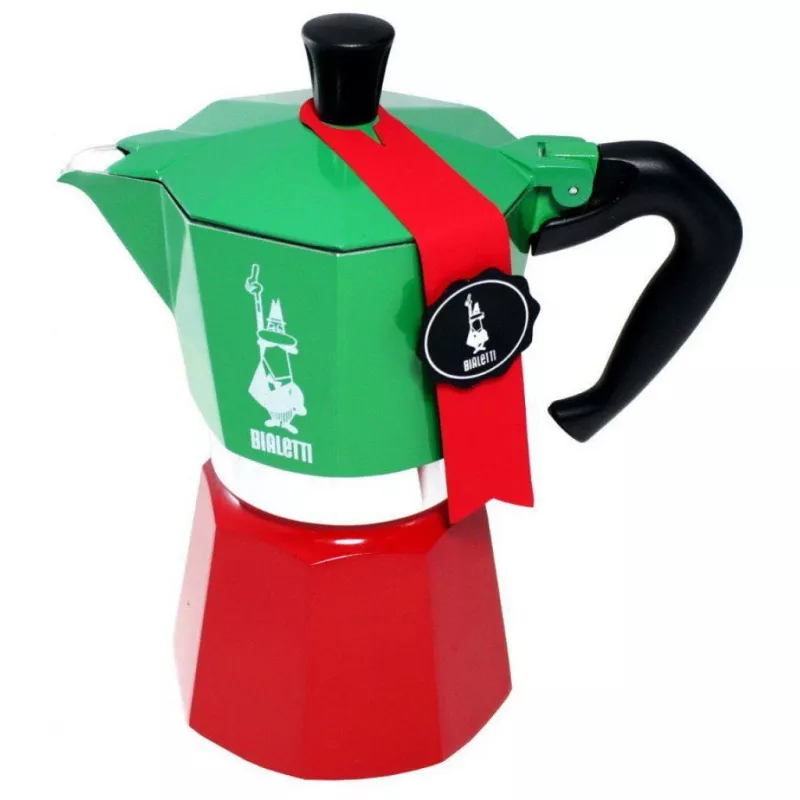 Bialetti Moka Express Italia 6TZ (300 ml) czerwono-Green