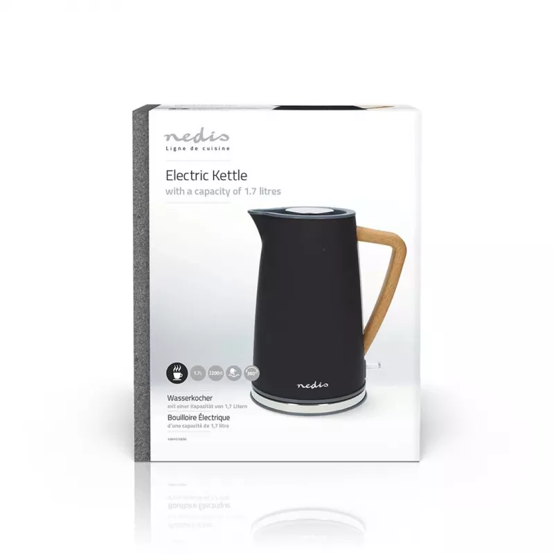 Electric kettle Nedis KAWK510EBK 1.7 L 2200 W Black