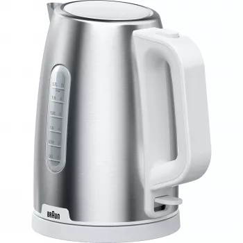Braun WK 1500 electric kettle 1.7 L 2200 W Stainless steel, White