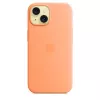 Apple iPhone 15 Silicone Case with MagSafe - Orange Sorbet