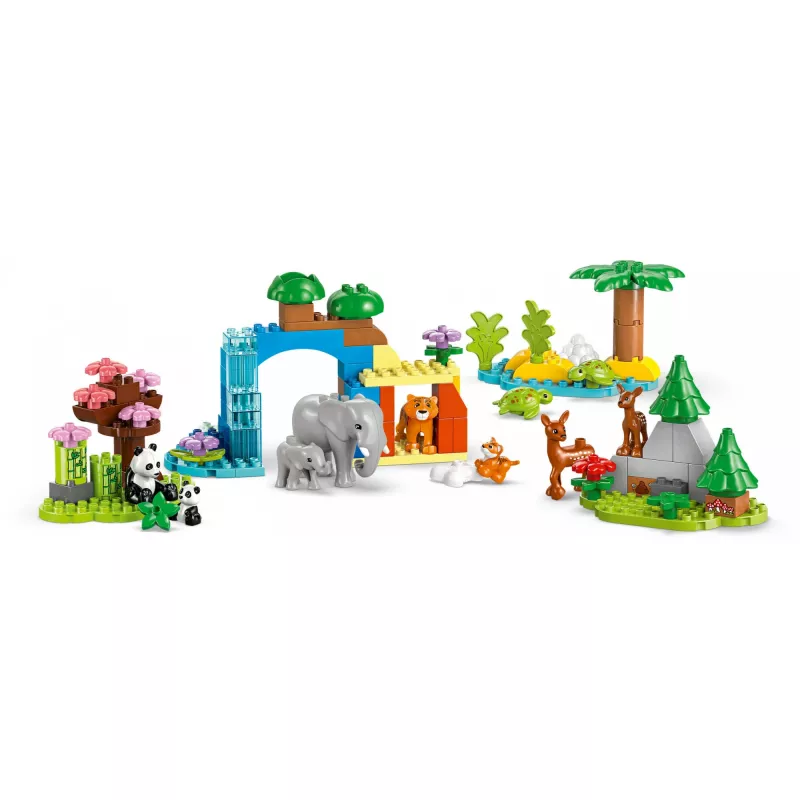Toy set LEGO DUPLO Town Wild Animal Families 3-in-1 10446 — 92 pieces, ages 2+, 200×220×340 mm