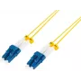 Fibre optic slim patch cable - OS2 - LC-LC duplex - singlemode - yellow - 10 m
