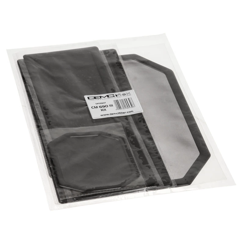 Dust filter DEMCiflex DF0507 for Cooler Master 690 III, black, pack of 5