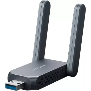 Wireless USB Adapter MERCUSYS MA37BEH — High Gain Wi-Fi 7 (BE6500) USB-C/USB-A compatibility