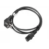 Power cable LANBERG CA-C13C-11CC-0018-BK — 1.8 m, C13 coupler to CEE7/7, angled C13