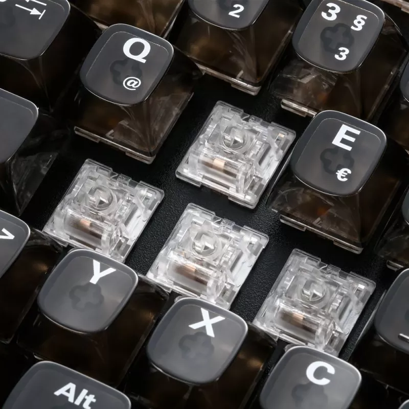 Mechanical Gaming Keyboard Sharkoon Crystal Shark Black DE with RGB lighting