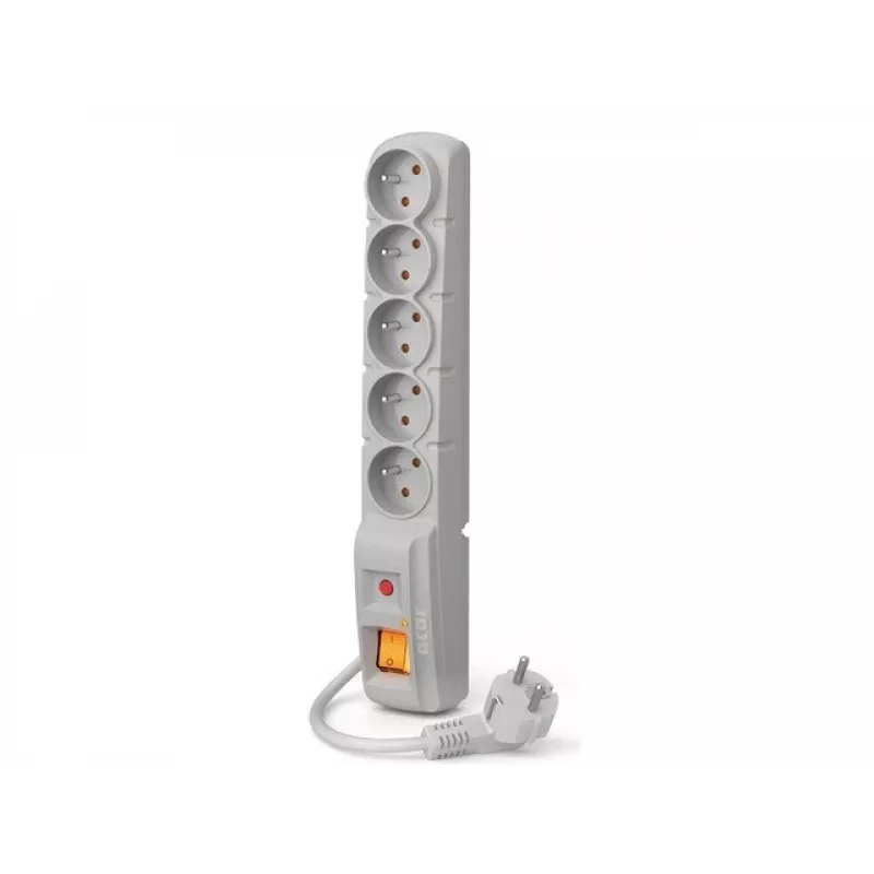 ACAR F5 Surge Protector Power Strip 5 Outlets 3m Grey