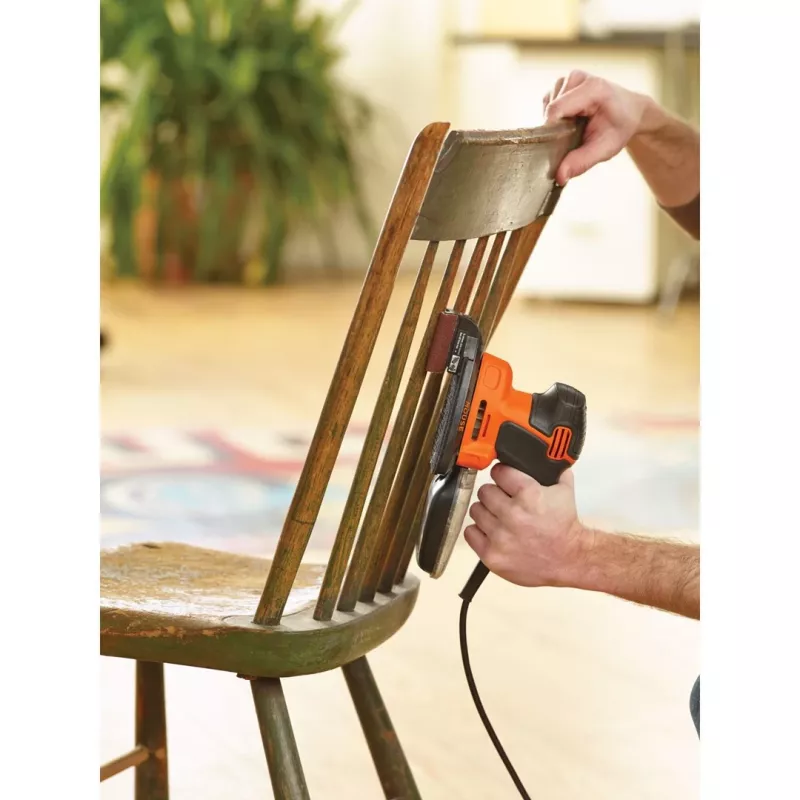 Portable sander Black & Decker KA2500K-QS, 120 W, 2 mm orbit, 135×95 mm sheet, 230 V, 2 m cable