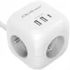 Power Cube QOLTEC 52547 power strip 3×AC sockets, 2×USB-A, 1×USB-C PD 20W