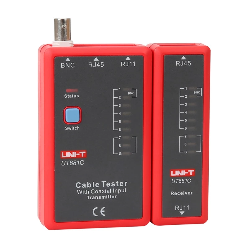 Network Cable Tester Unit UT681C with LCD display and cable length measurement