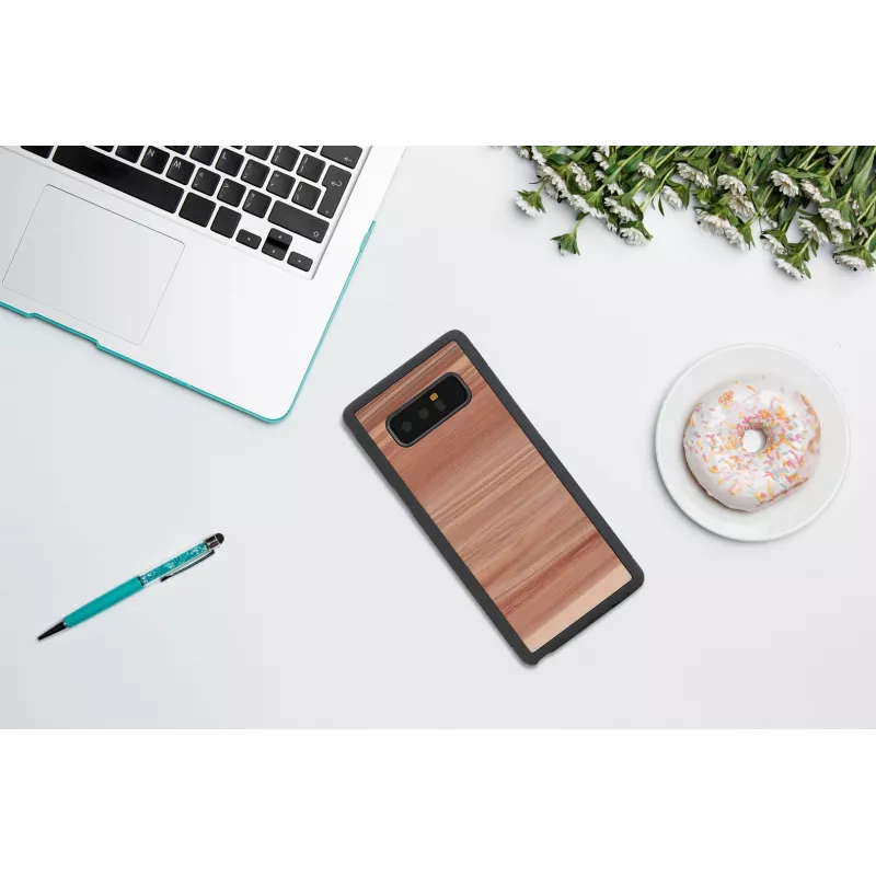 Smartphone case man and wood for Galaxy Note 8 — cappuccino black protective cover