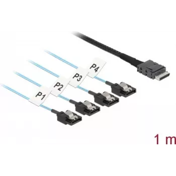 Delock OCuLink - Internal SAS-Cable - SAS 12Gbit/s - OCuLink (SFF-8611) (M) to SATA (M) - 1 m (85829)