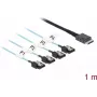 Delock OCuLink - Internal SAS-Cable - SAS 12Gbit/s - OCuLink (SFF-8611) (M) to SATA (M) - 1 m (85829)