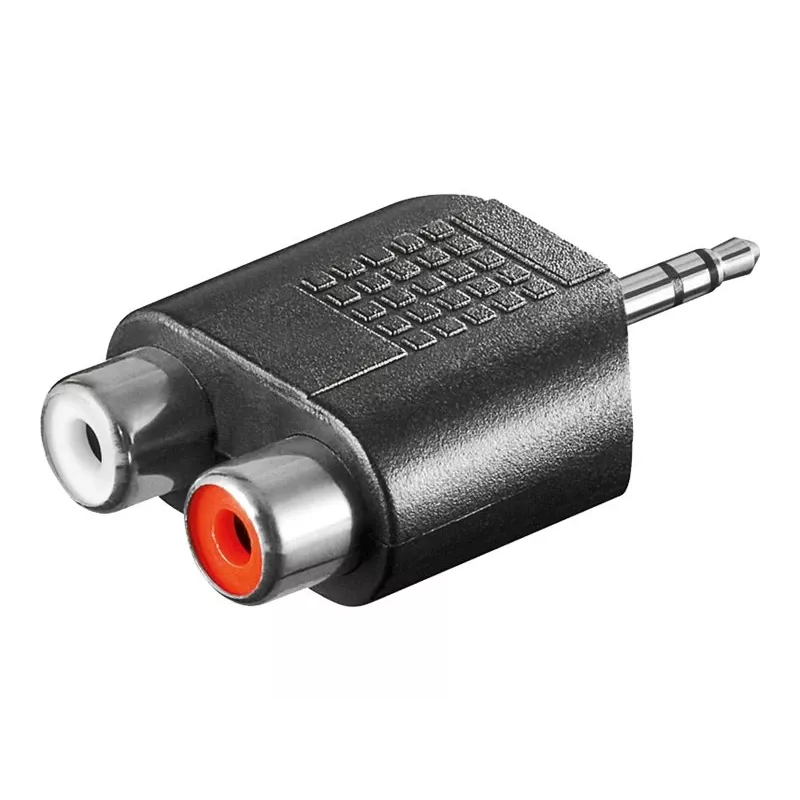 Goobay | RCA adapter. AUX jack 3.5 mm male to 2 stereo female | 11604