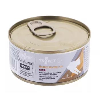 Wet cat food TROVET 100 g — beef, adult, renal support, moisture 76%, protein 9.7%, fat 6.3%
