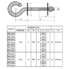 Extralink Hook Bolt for Hanging Tensioning Brackets 12/400mm