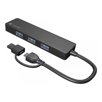 USB Hub NATEC Mayfly USB 3.2 Gen 1 Type-A Type-C 5000 Mbit/s Black