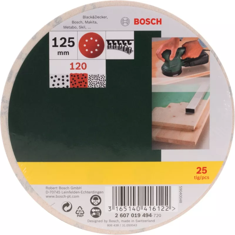 Sanding accessory set Bosch 2 607 019 494 — pack of 25 sanding sheets/accessories