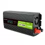 Green Cell Voltage Converter PowerInverter LCD 12 V 500W/1000W Car Inverter with display - pure sine wave power adapter/inverter Auto Black