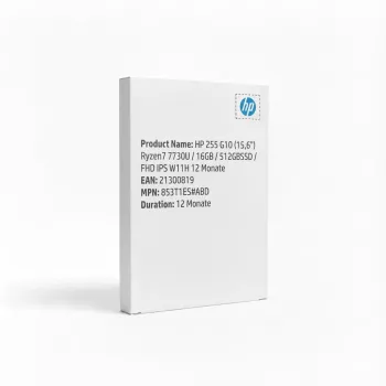 HP 255 G10 (15,6) Ryzen7 7730U/16GB/512GBSSD/FHD IPS W11H 12 Monate - Keyboard layout might be German