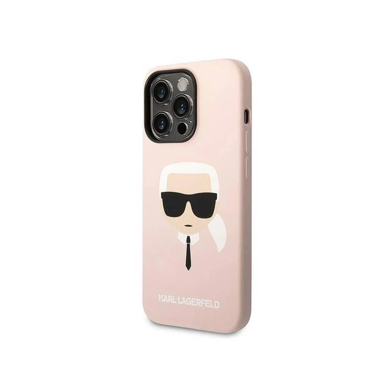 Karl Lagerfeld KLHMP14XSLKHLP iPhone 14 Pro Max 6.7 hardcase light pink / light pink Silicone Karl inchs Head Magsafe