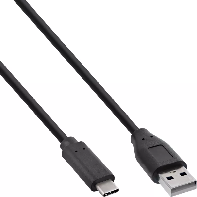 InLine USB 2.0 Cable USB-C to A, Black, 1 m, 130 pcs Bulk Pack (B-35731)