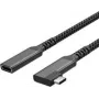 USB-C Extension Cable USB-C > USB-C Socket 3.2 90° PD Textil 1,5m (FL31-74016)