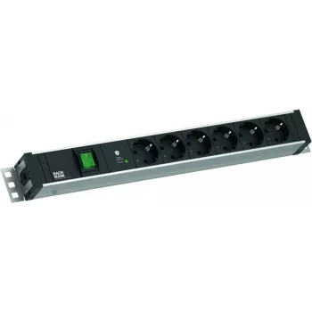 Power Strip Bachmann 800.3937 19Z 1.5HE with 6x CEE7/3 sockets