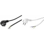 LogiLink - Power Cable - CEE 7/7 (M) to without plug - AC 250 V - 1.5 m - Black