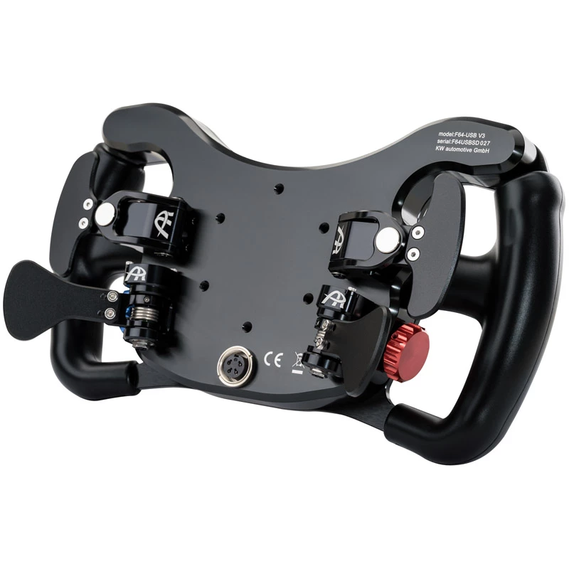 Racing wheel Ascher Racing F64-USB V3 — butterfly-style ergonomic design, USB connection
