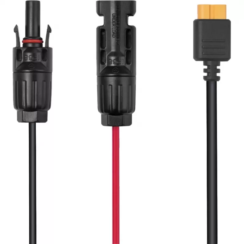Cable EcoFlow LMC4-XT60I-2.5M for solar panels, XT60i connector, 2.5 m, black/red