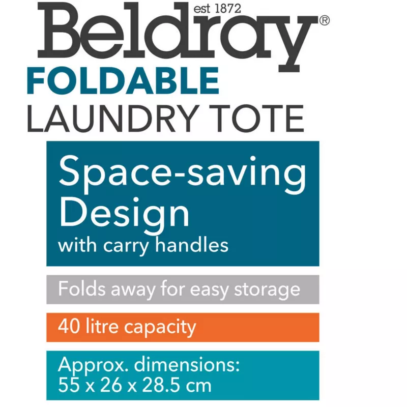Laundry tote Beldray LA032142DFEU7 foldable lightweight portable design