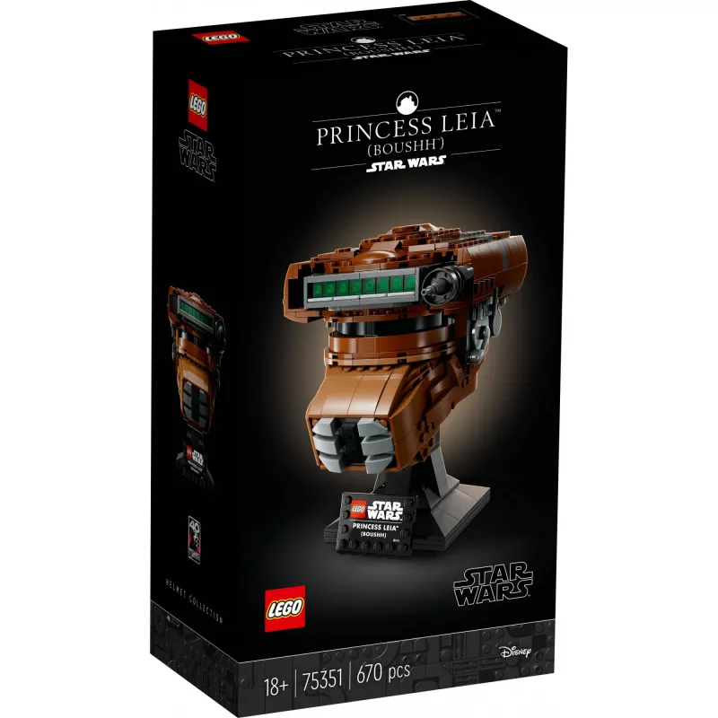 LEGO Star Wars Princess Leia (Boushh) Helmet Set for Adults 75351 (670 Pieces)