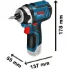Bosch GDR 12V-105 Professional 2600 RPM Black, Blue, Red