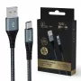 USB-A to USB-C cable Extralink Smart Life 15W, 120 cm, nylon braided, 5V 2.4A/3A, black