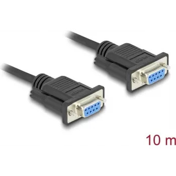 DeLOCK 86827 Serial Cable Black 10 m DB-9